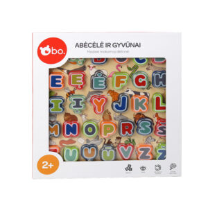 bo. Dėlionė „Abėcėlė ir gyvūnai“, lietuvių k.